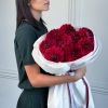 Букет с георгинами Бургунди