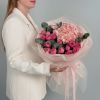Букет с гортензией Клубничный мусс