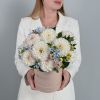 Коробка с георгинами Симфония нежности