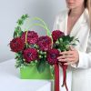 Сумочка с георгинами Спелая вишня