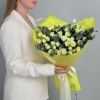 Букет кустовых роз Лимонный микс