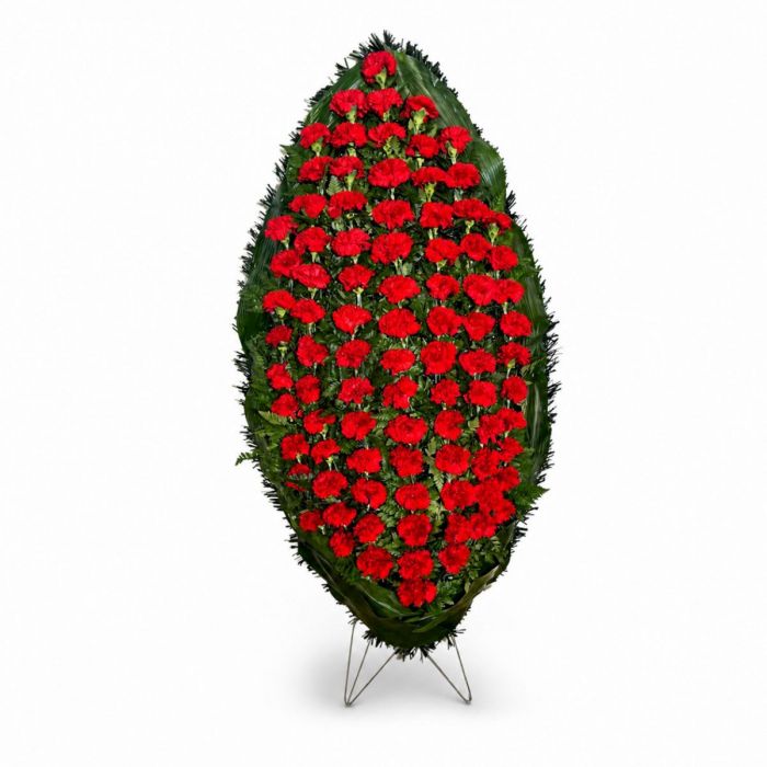 Ритуальный венок из гвоздик